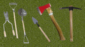 herramientas de madera para jardineria