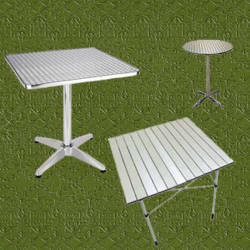 mesas de aluminio para jardin