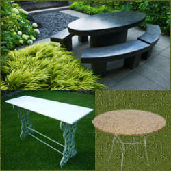 mesas de marmol para el jardin
