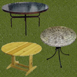 mesas redondas para jardin