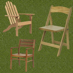 sillas para patios de troncos