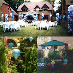 ornamentacion con globos para patios