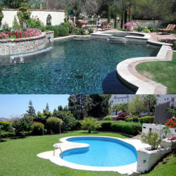 embellecimiento en el parque de la piscina