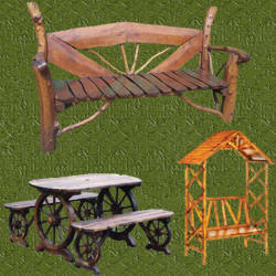 muebles rusticos para jardin